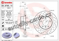 Brzdový kotouč BREMBO 09.9793.1X