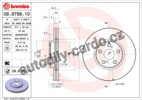 Brzdový kotouč BREMBO 09.9799.11
