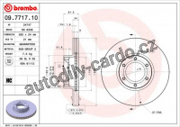 Brzdový kotouč BREMBO 09.7717.10 - OPEL, RENAULT