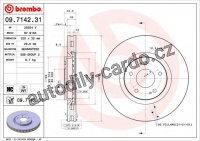 Brzdový kotouč BREMBO 09.7142.31