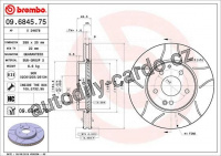 Brzdový kotouč BREMBO MAX 09.6845.75 - MERCEDES-BENZ