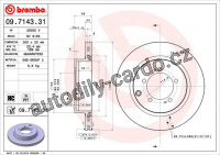 Brzdový kotouč BREMBO 09.7143.31