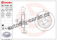 Brzdový kotouč BREMBO 08.9163.21