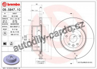 Brzdový kotouč BREMBO 09.5847.10 - MASERATI