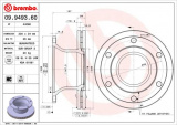 Brzdový kotouč BREMBO 09.9493.60 - RENAULT TRUCKS