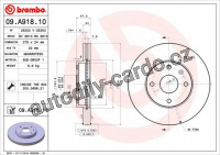 Brzdový kotouč BREMBO 09.A918.11 - CHEVROLET