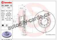 Brzdový kotouč BREMBO 09.9494.10 - RENAULT TRUCKS