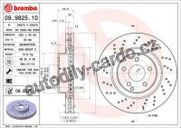 Brzdový kotouč BREMBO 09.9825.11