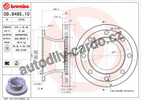 Brzdový kotouč BREMBO 09.9495.10 - RENAULT TRUCKS