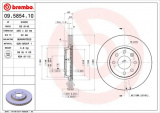 Brzdový kotouč BREMBO 09.5854.10 - VOLVO