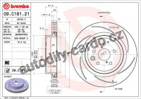 Brzdový kotouč BREMBO 09.C181.21 - LEXUS
