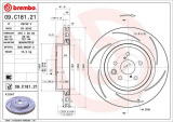 Brzdový kotouč BREMBO 09.C181.21 - LEXUS