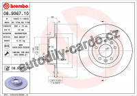 Brzdový kotouč BREMBO 08.9367.11