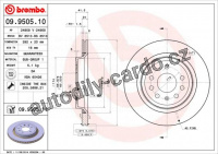 Brzdový kotouč BREMBO 09.9505.10 - FIAT, OPEL, SAAB
