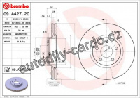 Brzdový kotouč BREMBO 09.A427.21