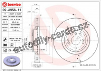 Brzdový kotouč BREMBO 09.A956.11 - MERCEDES-BENZ
