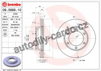 Brzdový kotouč BREMBO 09.5866.10 - TOYOTA