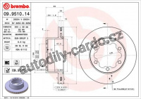 Brzdový kotouč BREMBO 09.9510.14 - MERCEDES-BENZ