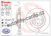 Brzdový kotouč BREMBO 09.A958.11 - MERCEDES-BENZ