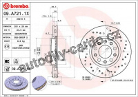 Brzdový kotouč BREMBO 09.A721.1X - ALFA ROMEO, FIAT, JEEP