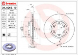 Brzdový kotouč BREMBO 09.8965.10 - NISSAN