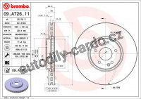 Brzdový kotouč BREMBO 09.A726.11 - CHRYSLER, MERCEDES-BENZ