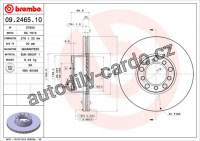 Brzdový kotouč BREMBO 09.2465.10 - MERCEDES-BENZ