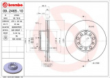Brzdový kotouč BREMBO 09.2465.10 - MERCEDES-BENZ