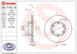 Brzdový kotouč BREMBO 09.7118.10 - NISSAN