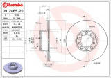 Brzdový kotouč BREMBO 09.2465.20 - MERCEDES-BENZ