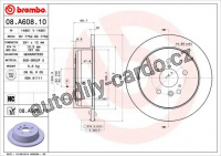 Brzdový kotouč BREMBO 08.A608.11