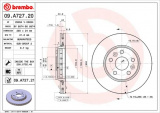 Brzdový kotouč BREMBO 09.A727.20 - MERCEDES-BENZ, RENAULT