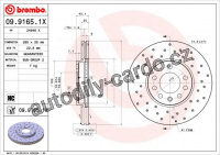 Brzdový kotouč BREMBO 09.9165.1X