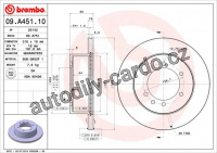 Brzdový kotouč BREMBO 09.A451.10 - NISSAN