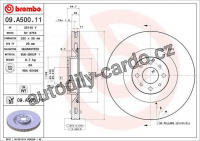 Brzdový kotouč BREMBO 09.A500.11 - LANCIA