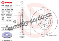 Brzdový kotouč BREMBO 09.9365.21
