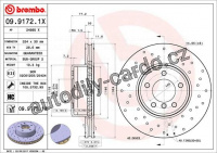 Brzdový kotouč BREMBO 09.9172.1X