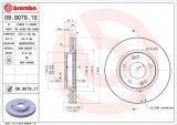 Brzdový kotouč BREMBO 09.9079.10 - HYUNDAI