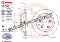 Brzdový kotouč BREMBO 09.A056.11 - AUDI, VW