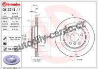 Brzdový kotouč BREMBO 09.C743.11
