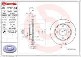 Brzdový kotouč BREMBO 09.6727.34 - FORD