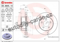 Brzdový kotouč BREMBO 09.9905.11