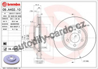 Brzdový kotouč BREMBO 09.A402.10