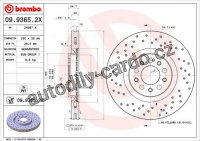 Brzdový kotouč BREMBO 09.9365.2X