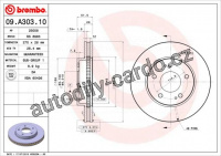 Brzdový kotouč BREMBO 09.A303.10