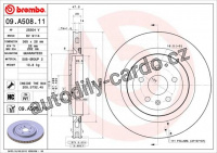 Brzdový kotouč BREMBO 09.A508.11 - CADILLAC, CHEVROLET