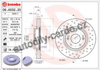 Brzdový kotouč BREMBO 09.A532.2X - HYUNDAI, KIA