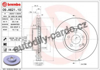 Brzdový kotouč BREMBO 09.A621.10 - MERCEDES-BENZ