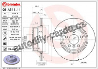Brzdový kotouč BREMBO 09.A541.11 - BMW