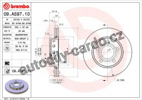 Brzdový kotouč BREMBO 09.A597.10 - AUDI, VW